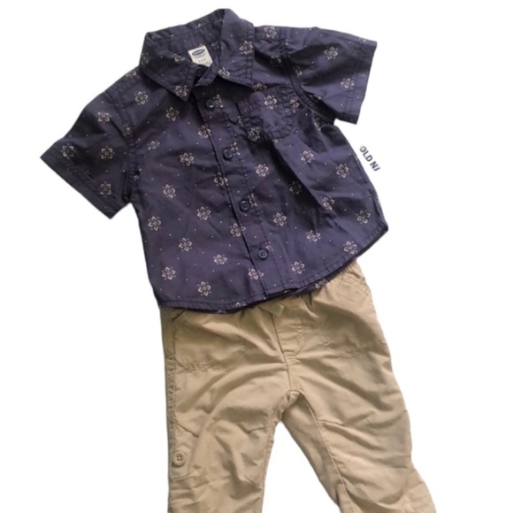 OLD navy baby boy set. Shirt is NWT 3-6 mos 🛍 - Picture 1 of 3
